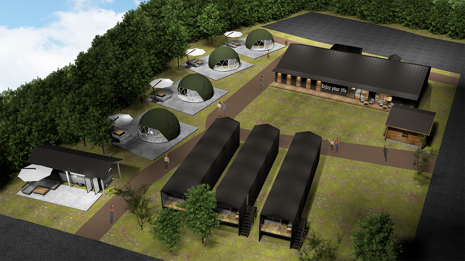 THE Sanaton 施設俯瞰パース